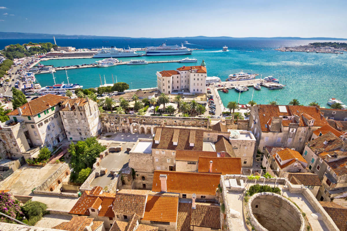 Split – panorama z wieży Katedry Św. Duje