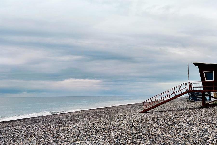 Empty, beautiful beach in Gonio