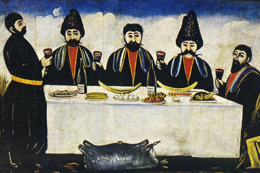 The Feast, one of Pirosmani's most famous paintings